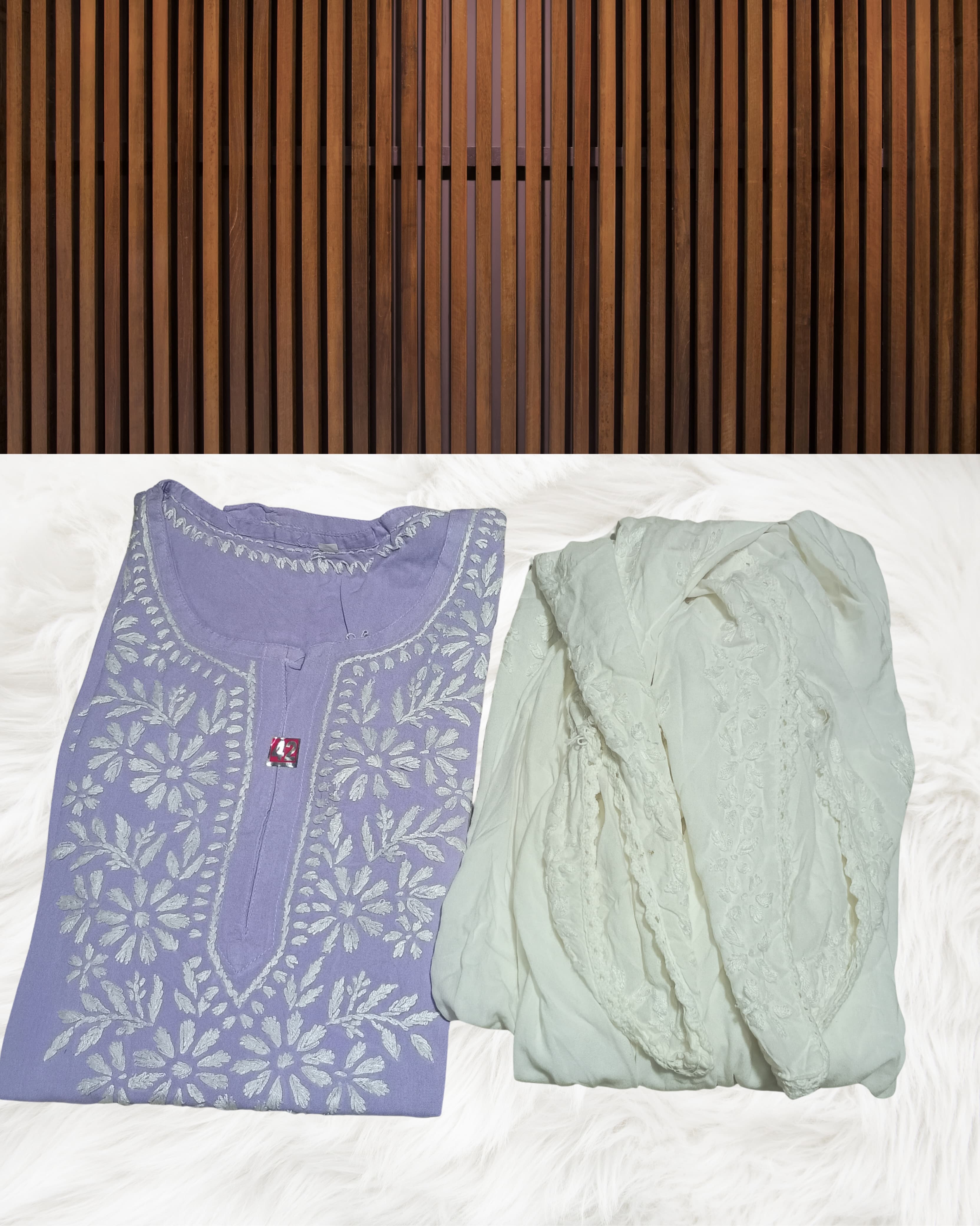 RUBINA DHOTI SET Lucknowi Chikankari view 21