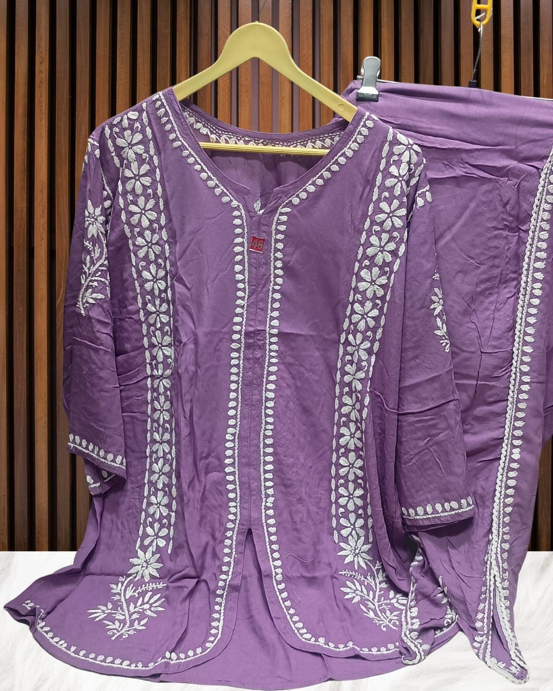 ZIA CHIKANKARI CO-ORD SET Lucknowi Chikankari view 6