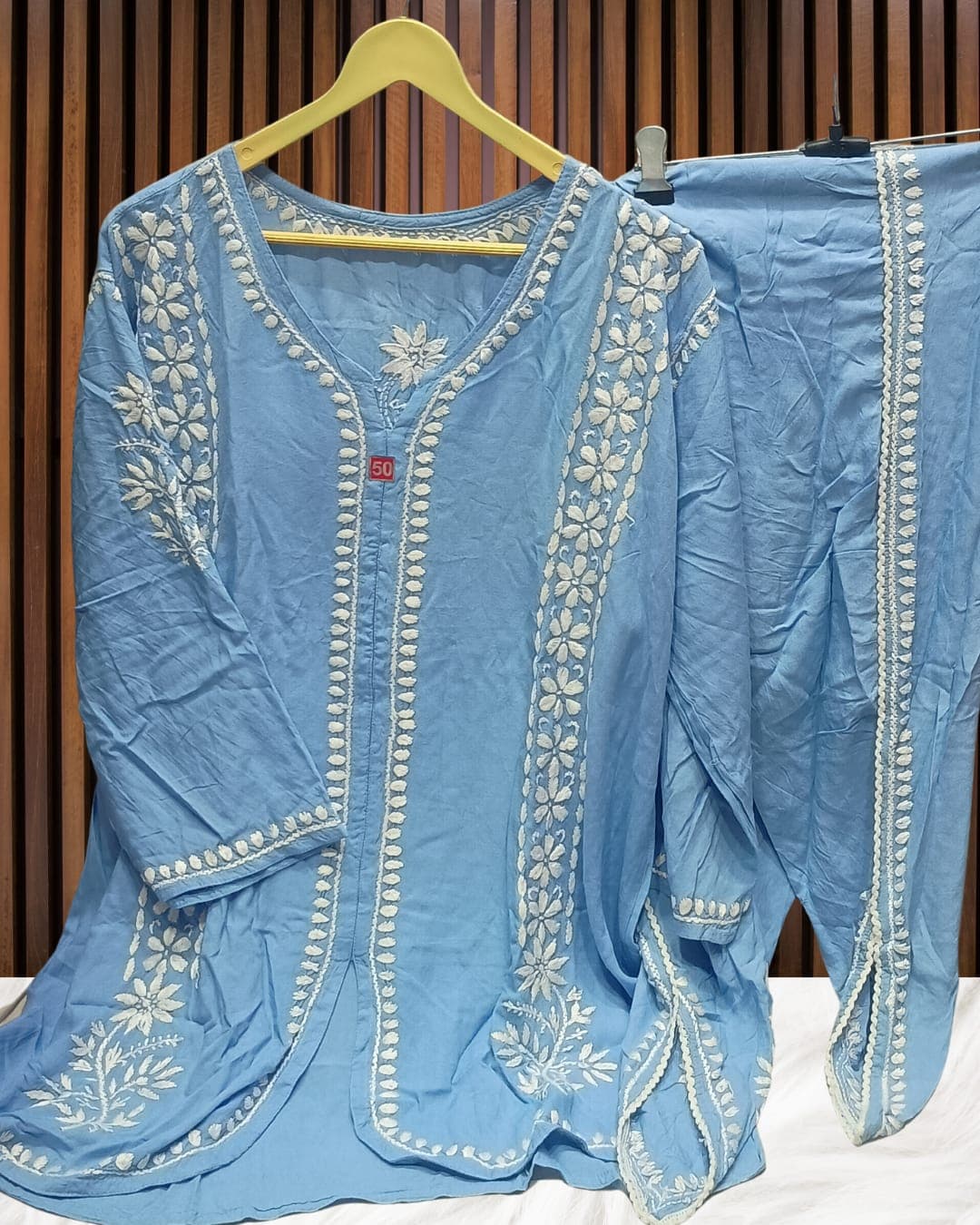 ZIA CHIKANKARI CO-ORD SET Lucknowi Chikankari view 8