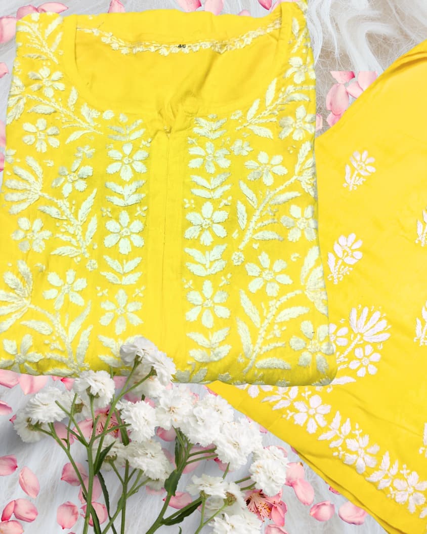 Noorie Plazzo Set Lucknowi Chikankari view 7