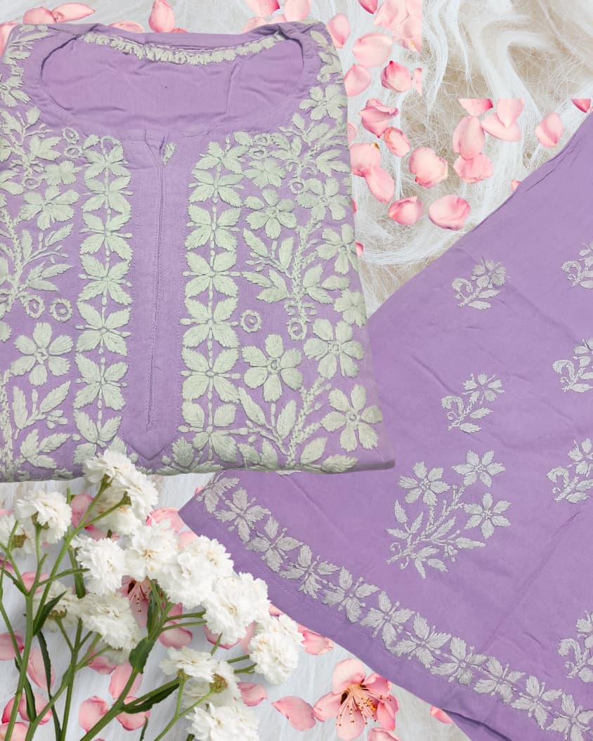 Noorie Plazzo Set Lucknowi Chikankari view 8