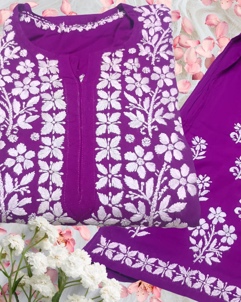 Noorie Plazzo Set Lucknowi Chikankari view 9