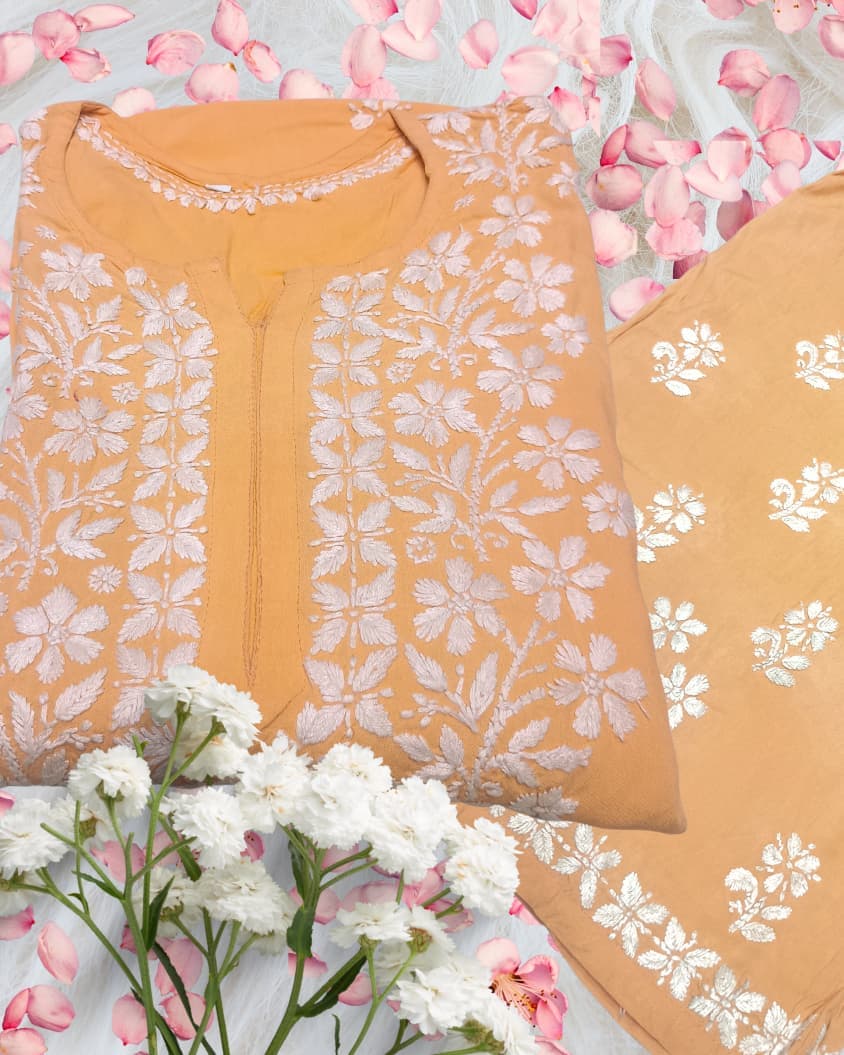 Noorie Plazzo Set Lucknowi Chikankari view 10