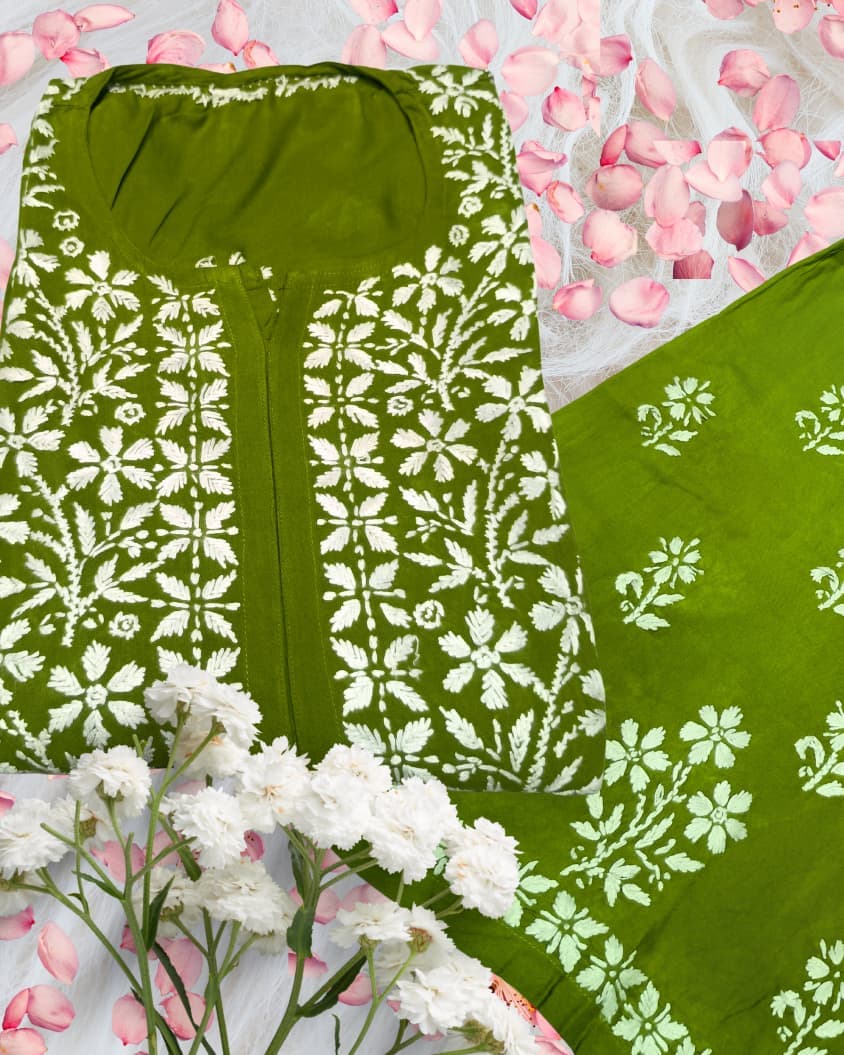 Noorie Plazzo Set Lucknowi Chikankari view 12