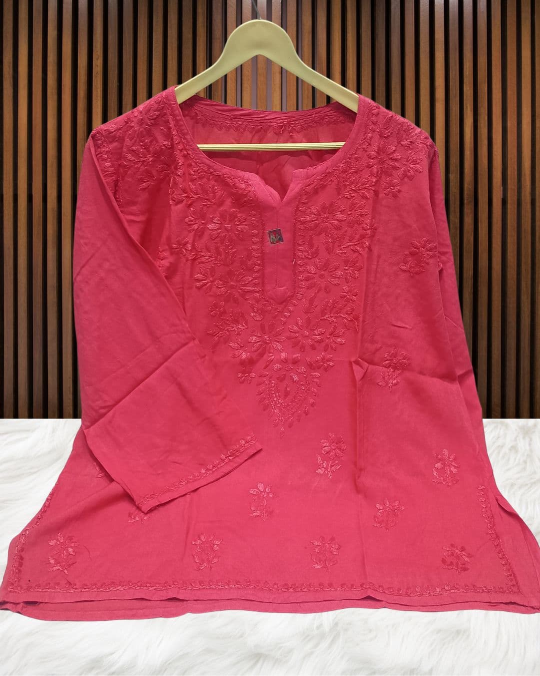 Lucknowi Handwork Short Chikankari Kurti Lucknowi Chikankari view 11